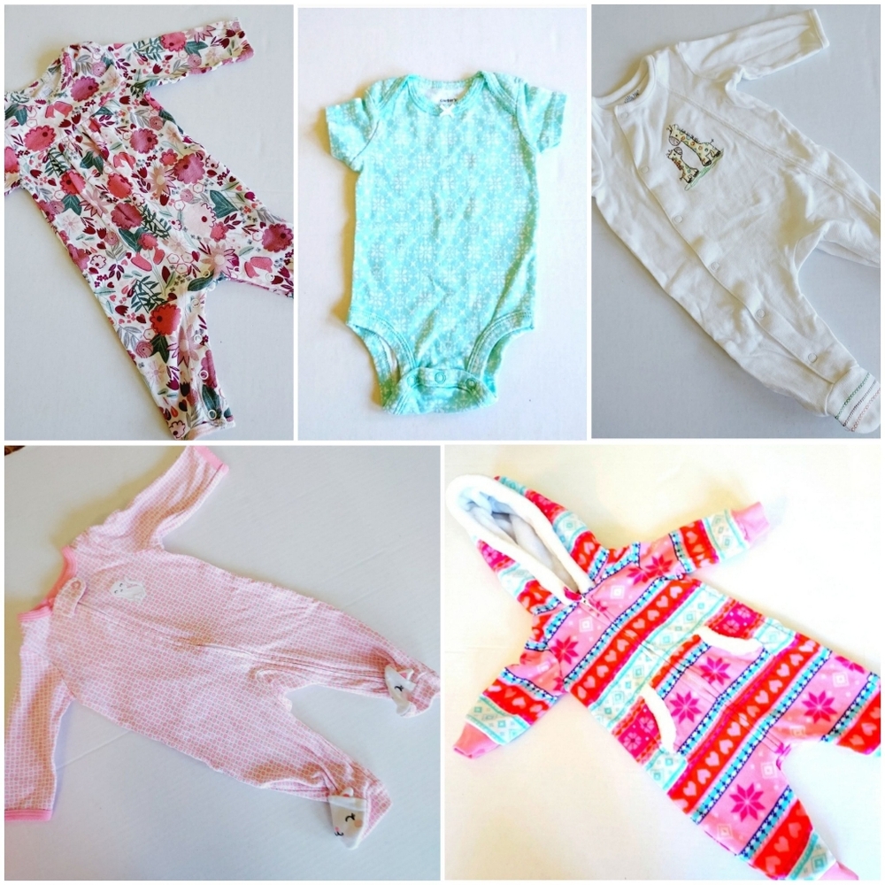 5 Pcs🔹️3 months 👶Baby girl clothes onepiece